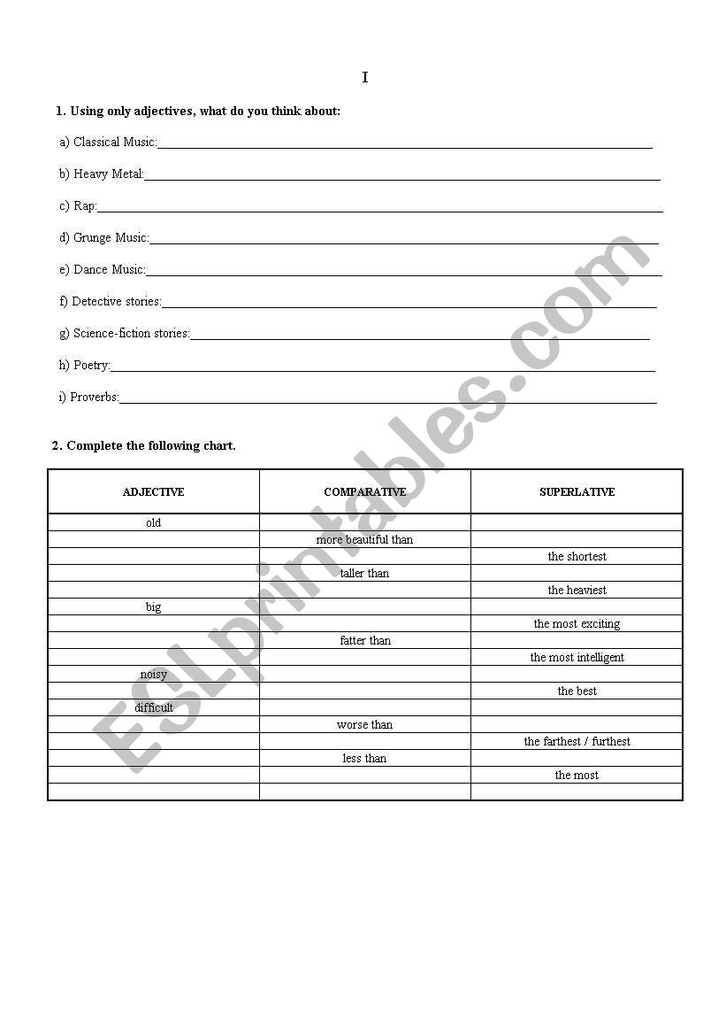 adjectives ending in ed or ing