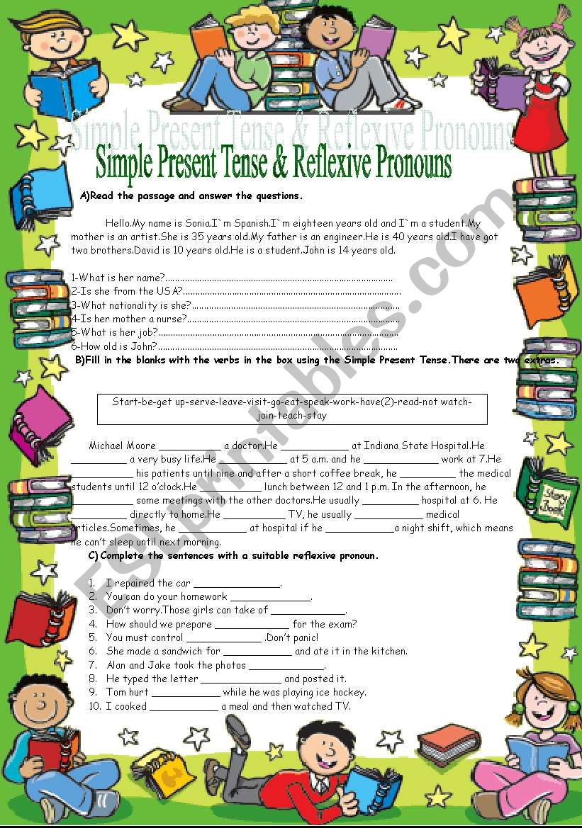 Present Simple Reflexive Pronouns