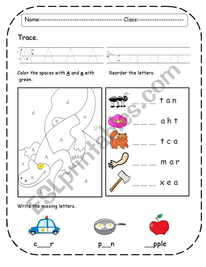 Aa worksheet