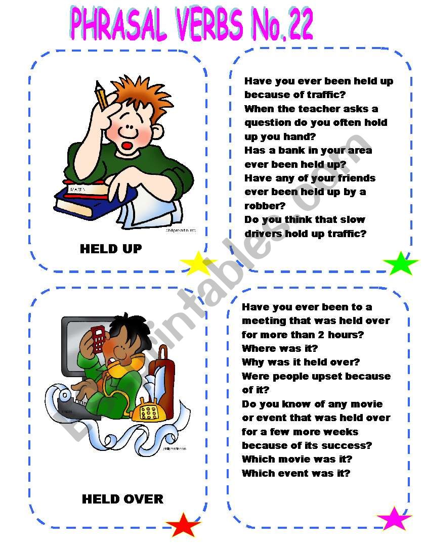 PHRASAL VERB NO. 22 worksheet