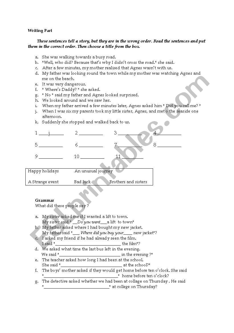 Simple Past Tense worksheet