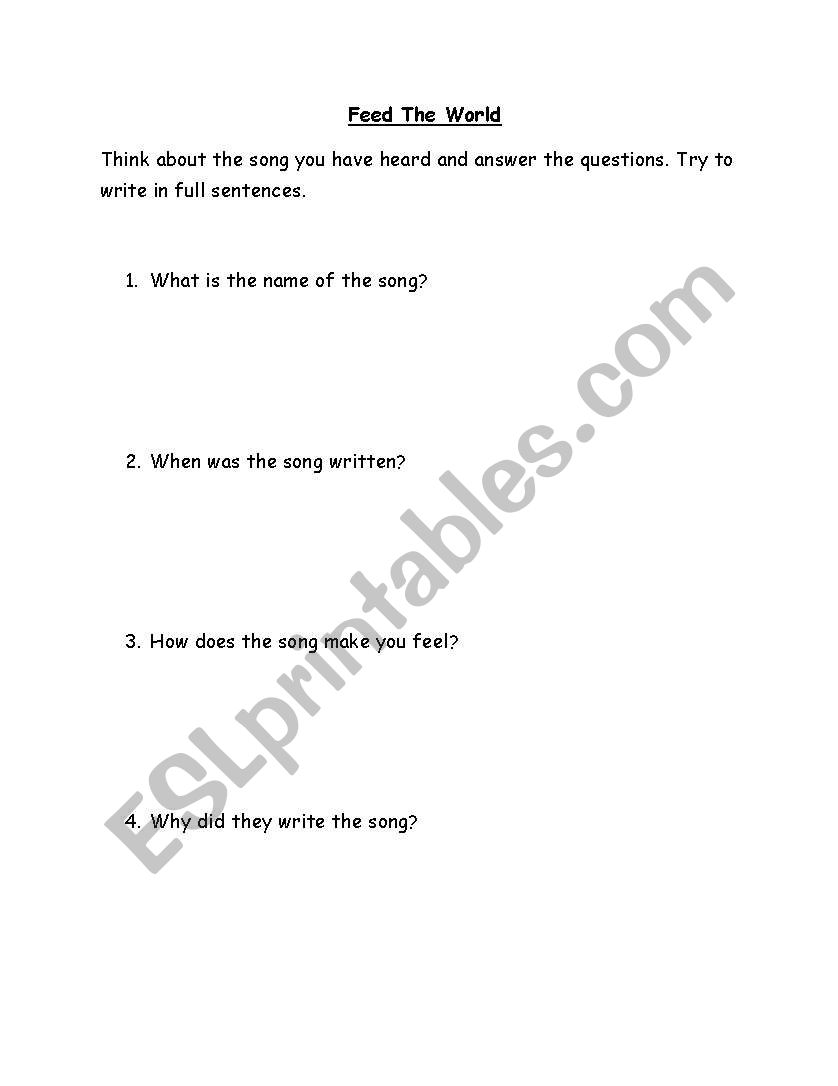 English worksheets Do They Know it´s Christmas questions