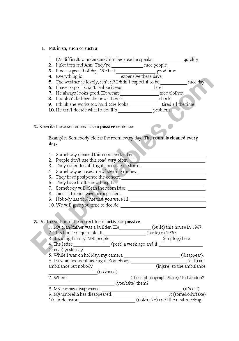 grammar activities worksheet