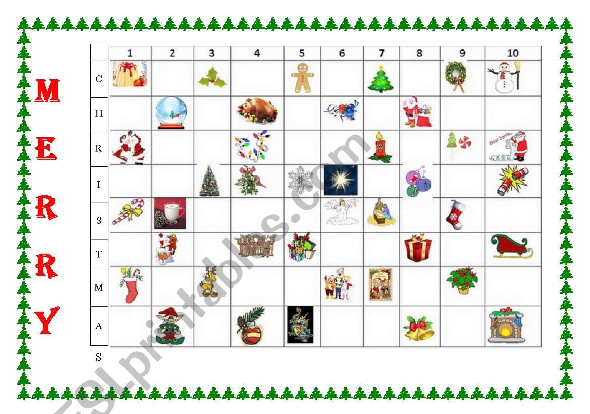 Christmas game worksheet