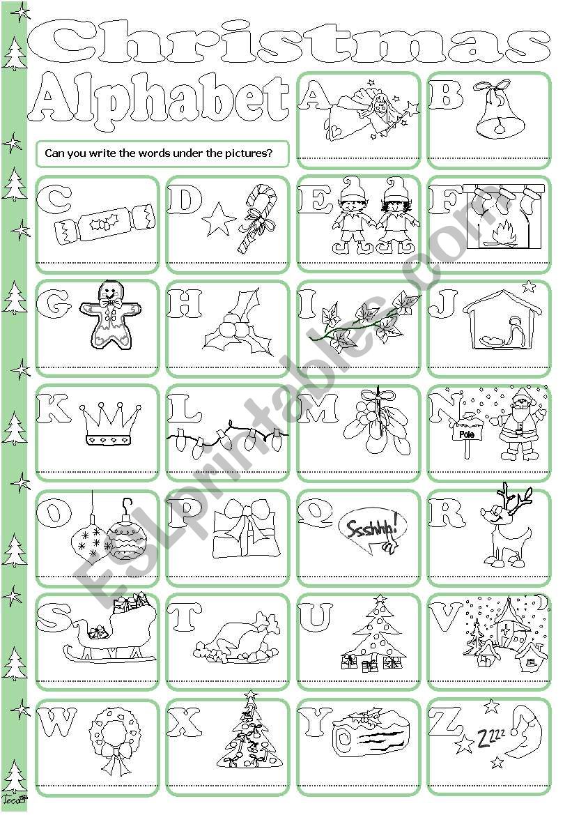 Christmas Alphabet worksheet