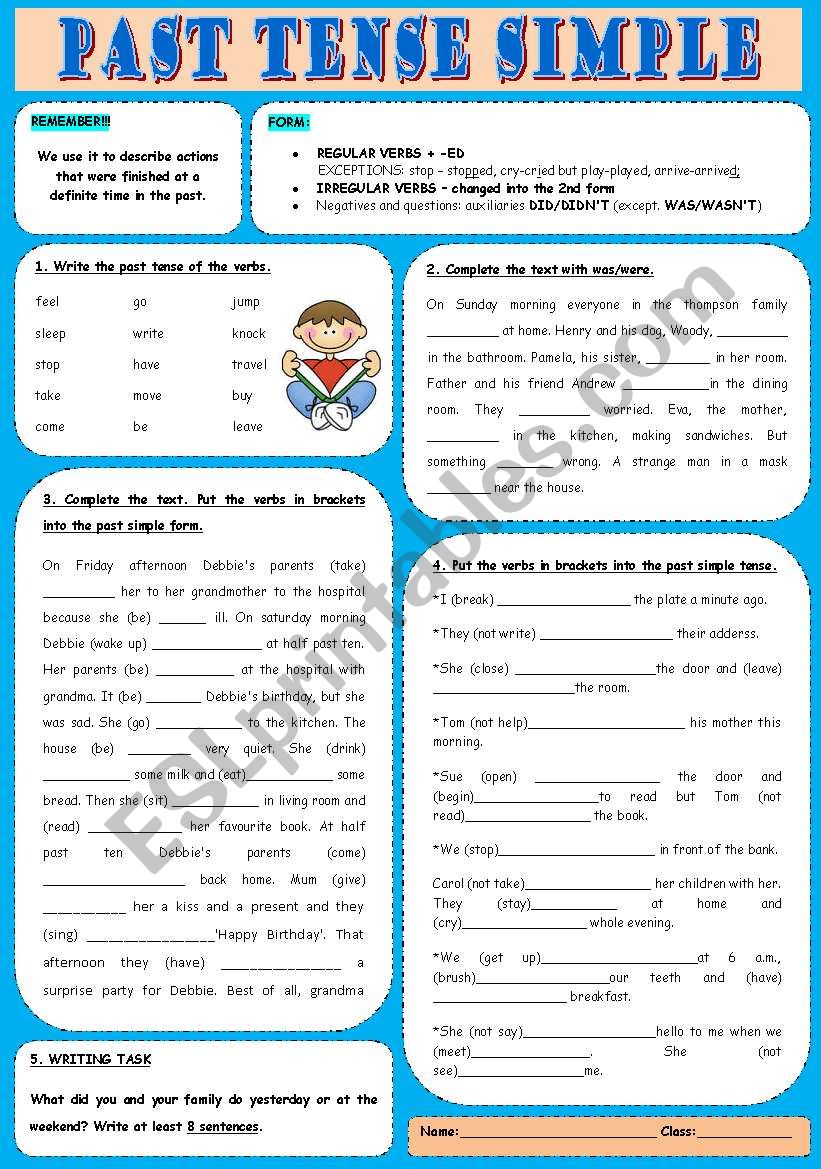 past tense simple worksheet