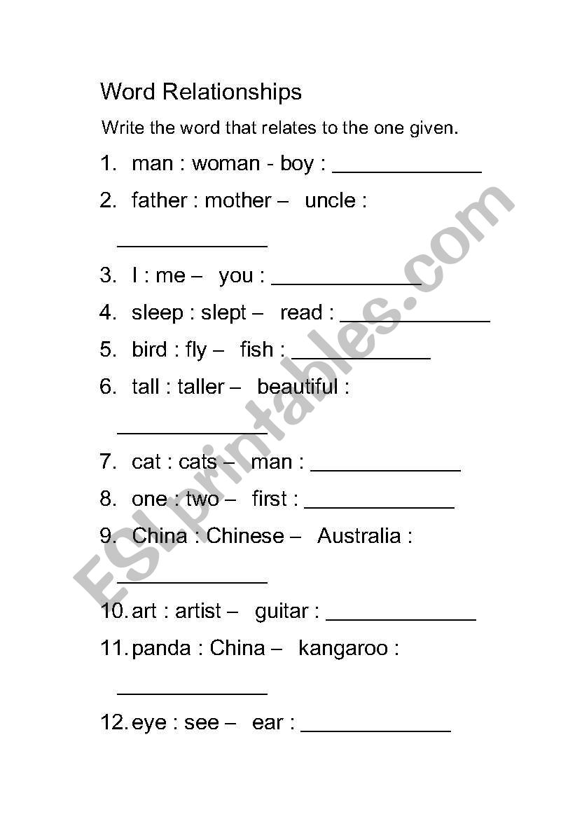 english-worksheets-word-relationship