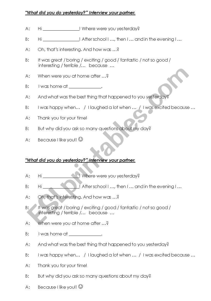 simple past exercise worksheet