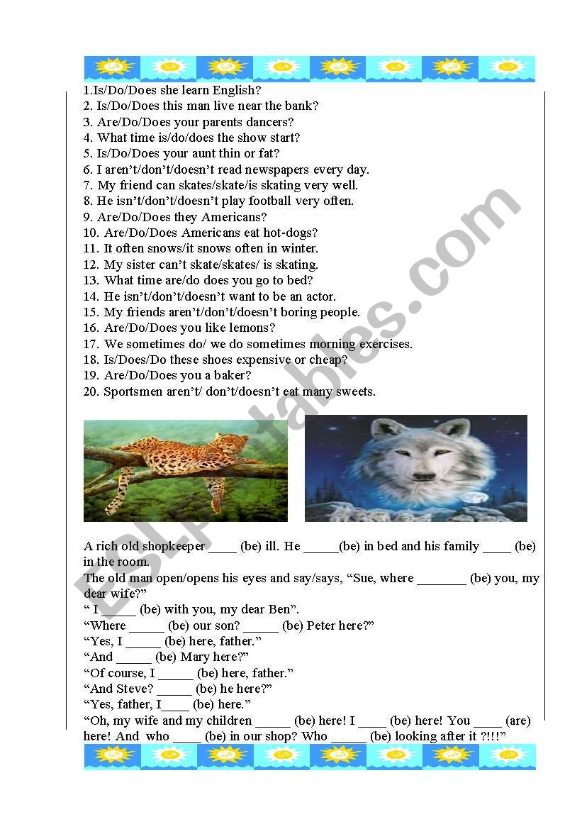 Present Simple worksheet