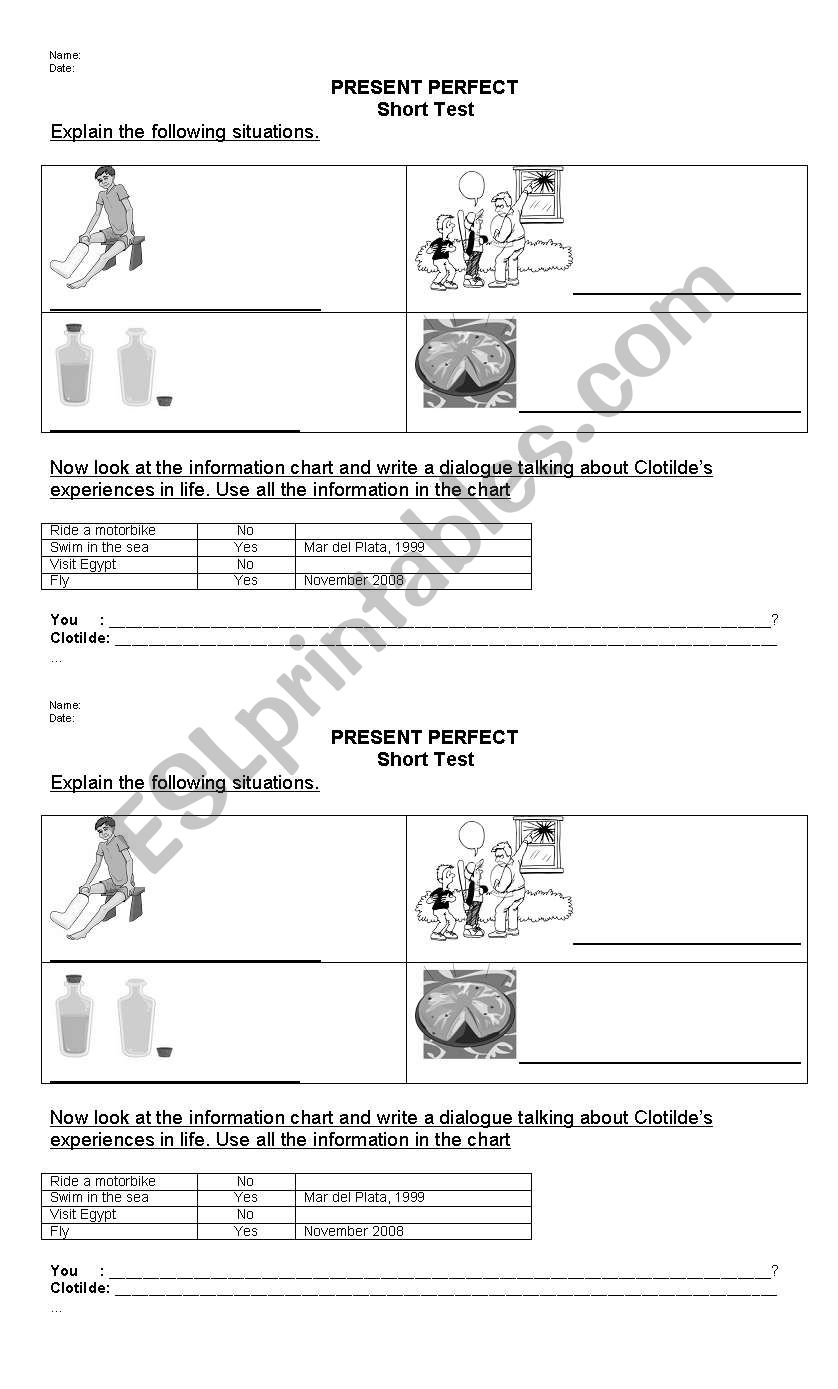 Present Perfect / Simple Past worksheet