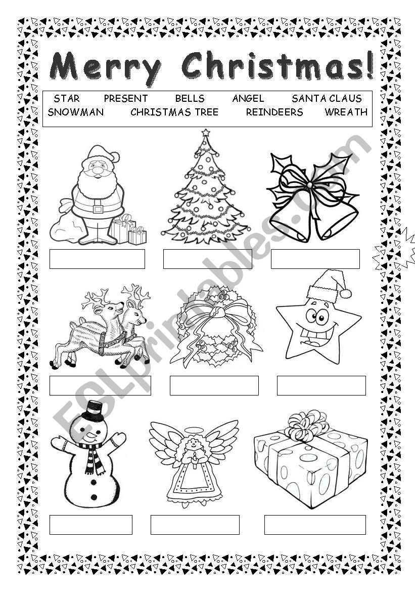 Merry Christmas worksheet