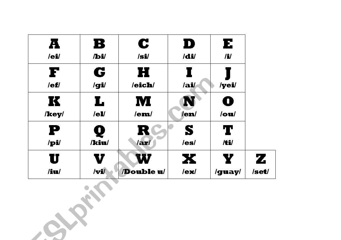 Abecedario worksheet