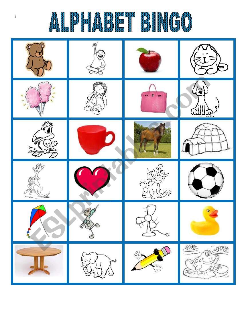 The Alphabet BINGO. Part 3 worksheet