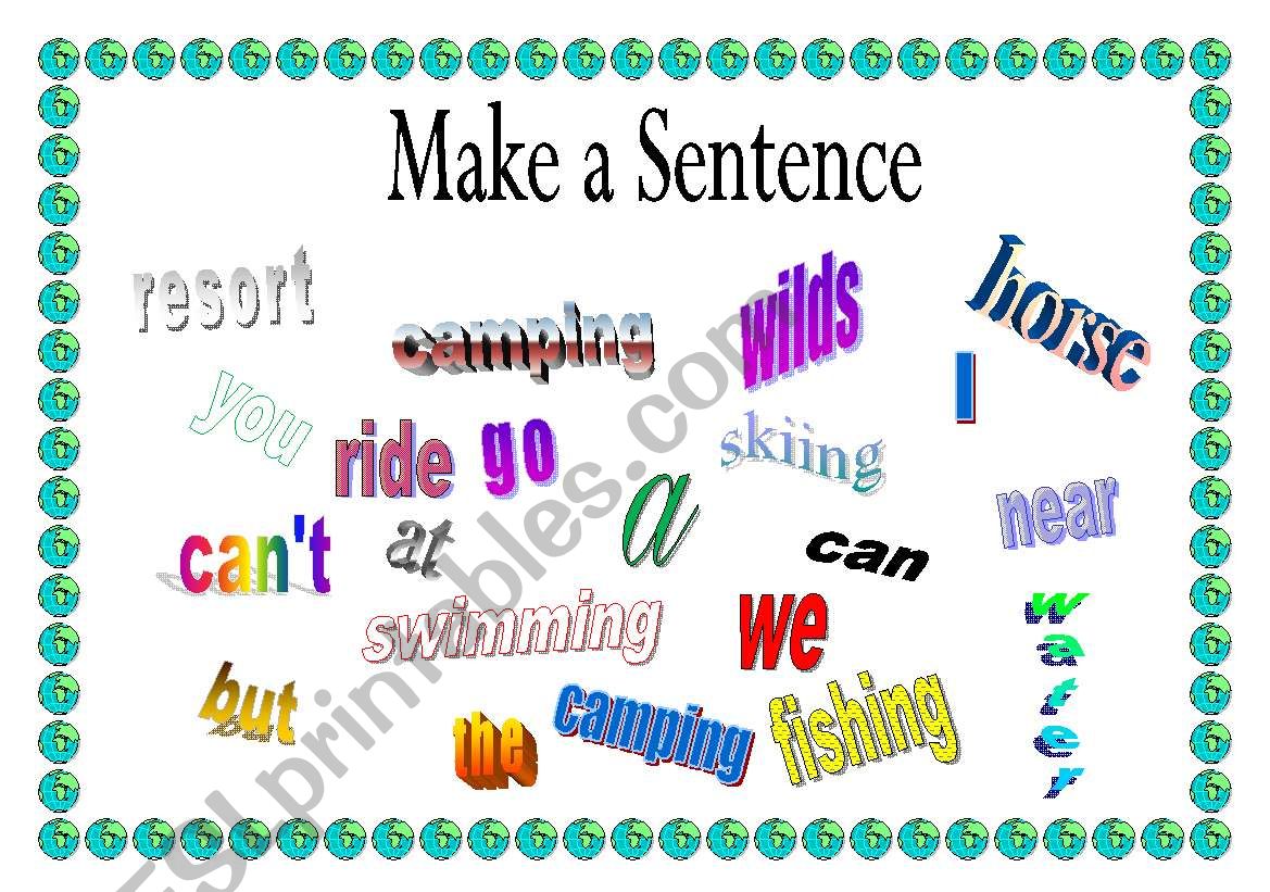 make a sentence worksheet