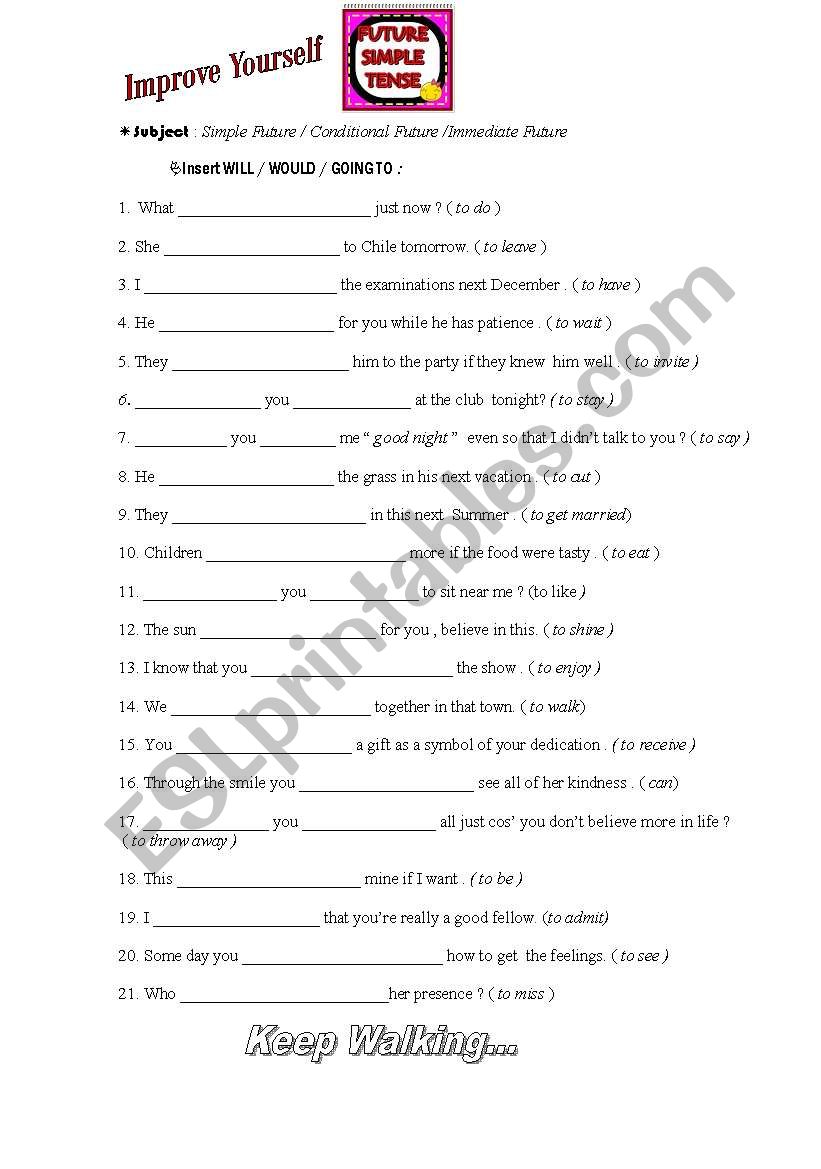 Future Tense worksheet