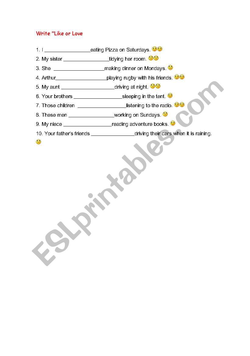 exercises about feelings worksheet
