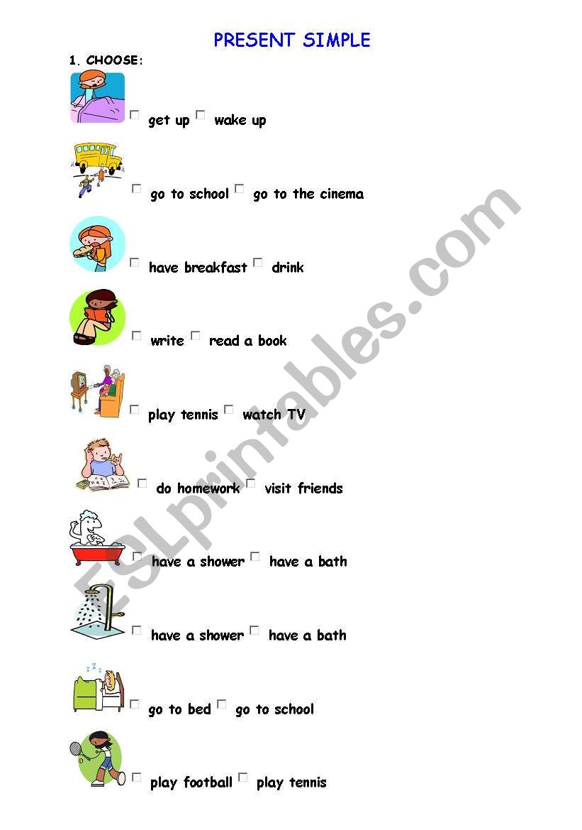 Exercises with Present Simple Tense