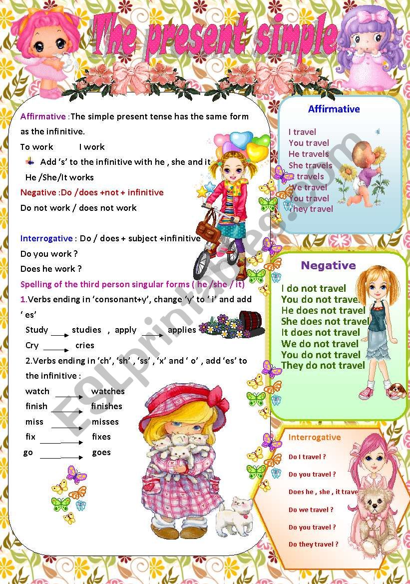 Present simple tense worksheet