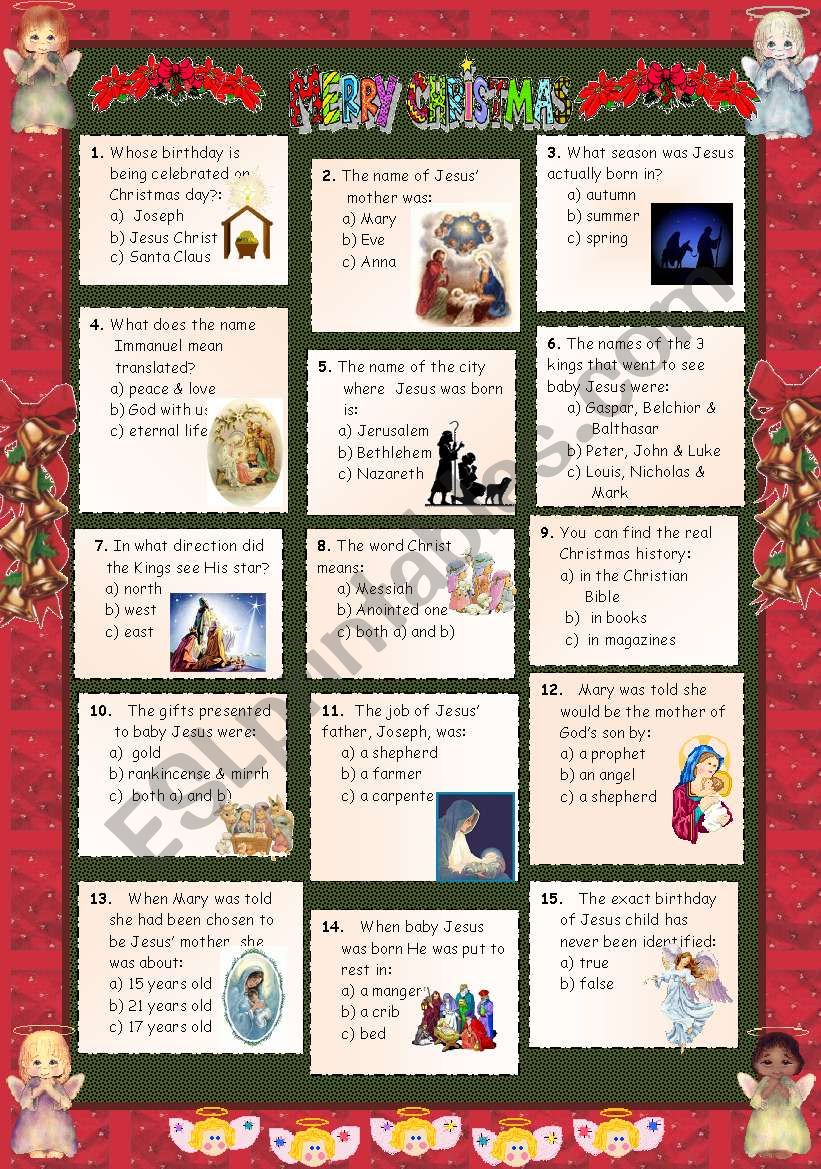 Christmas 2011 - Quiz 2 + key 