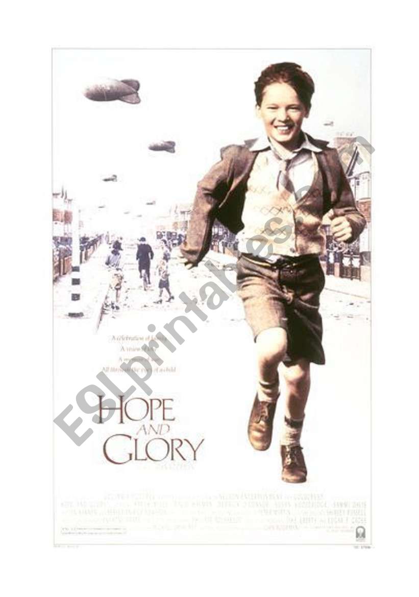 hope and glory the film worksheet