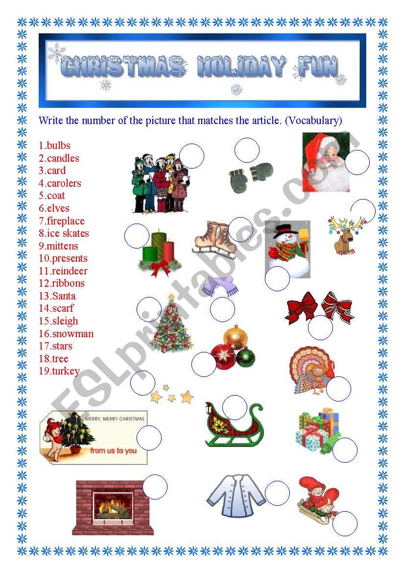 Holiday Fun! worksheet