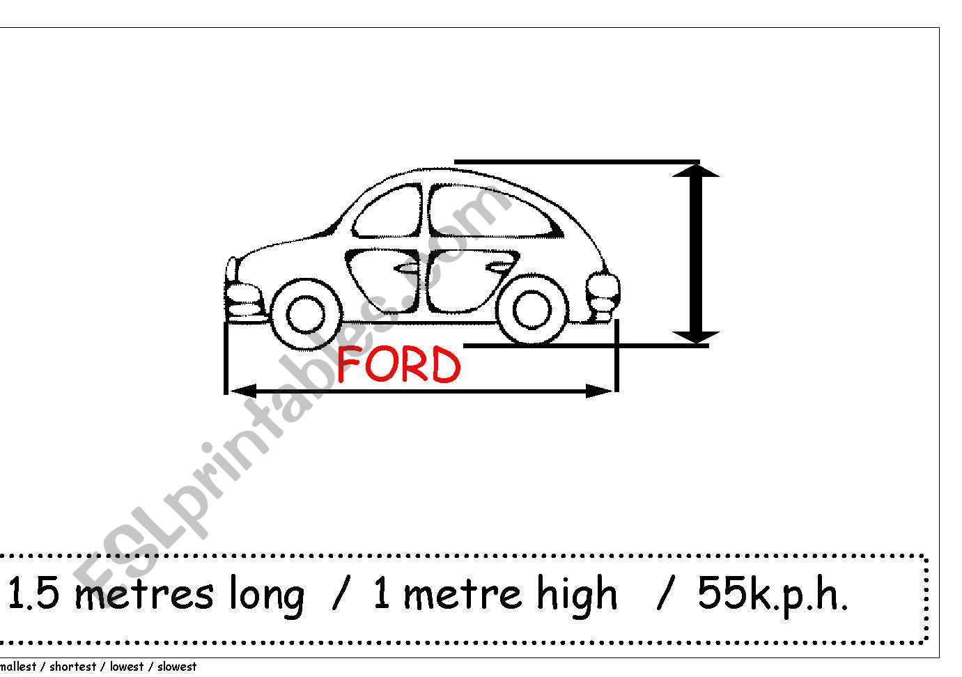 ADJECTIVES - Comparative and superlative - The_Volvo_is_the_biggest_car_of_all - simple starter