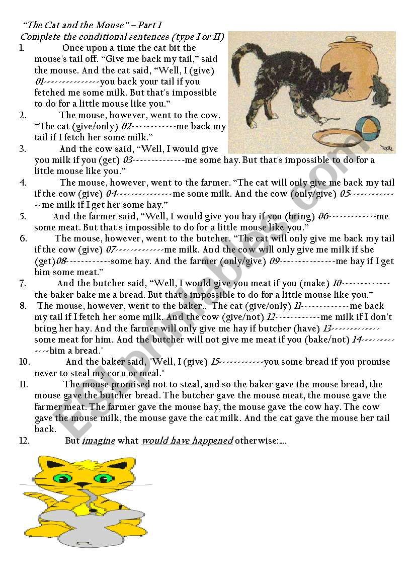 Conditional sentences worksheet