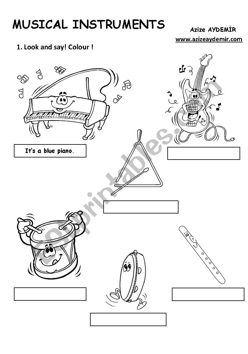 Musical Instruments worksheet