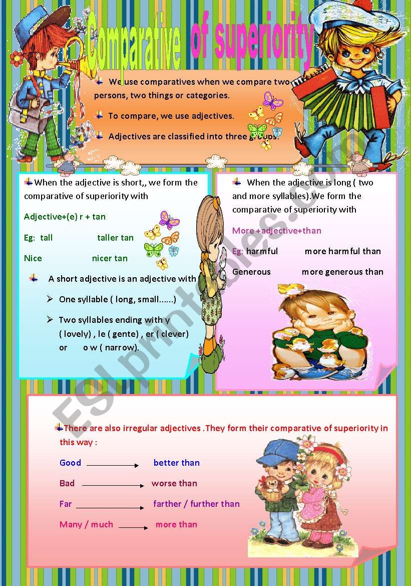 Comparative of superiority worksheet