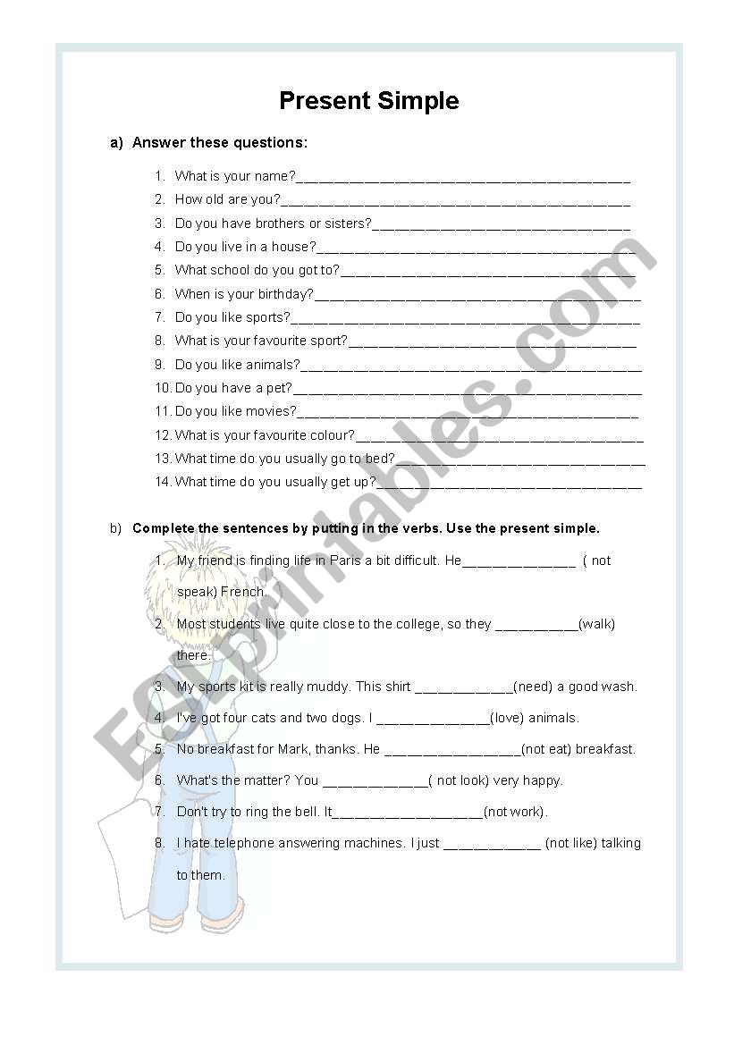 Present Simple worksheet