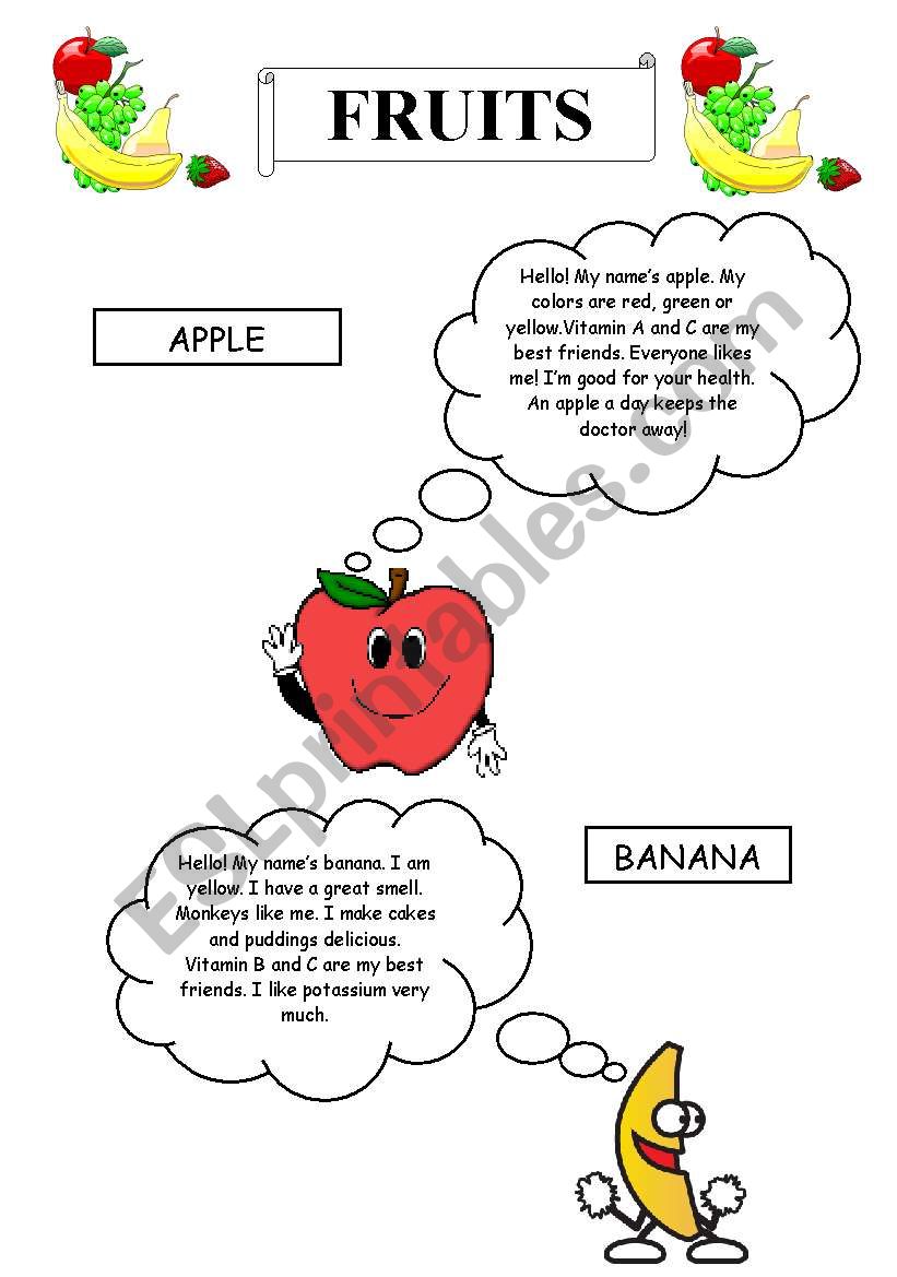 fruits and vegetables worksheet