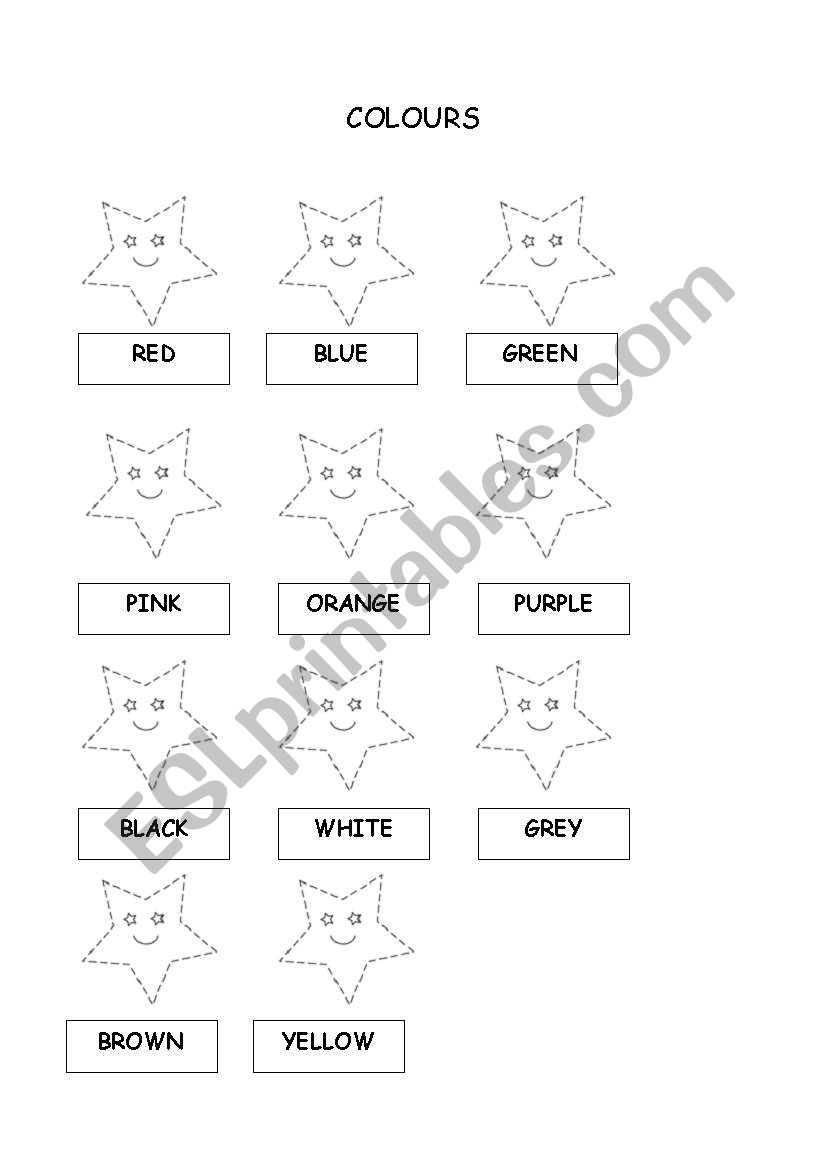 Colour the Stars worksheet