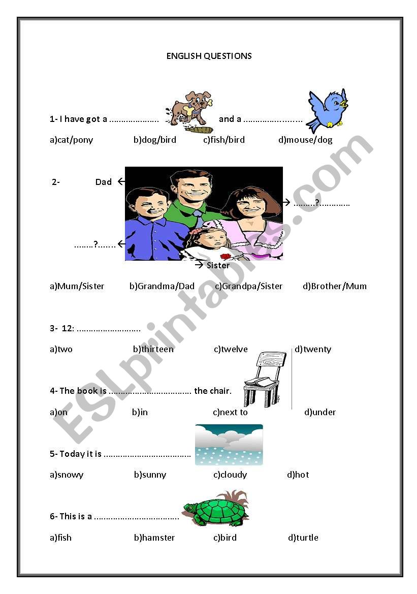 Test for Young Learners worksheet