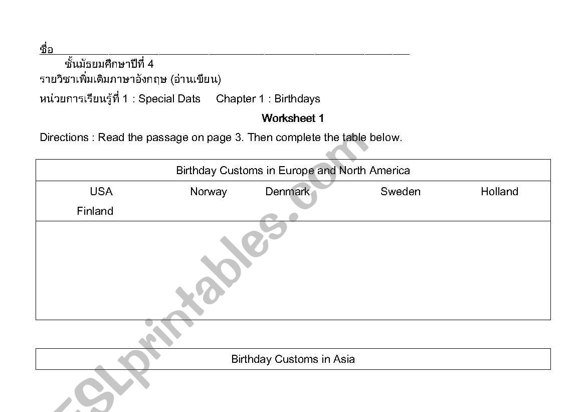 greeting worksheet
