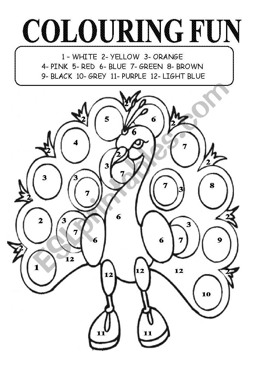 COLOURING 1 worksheet