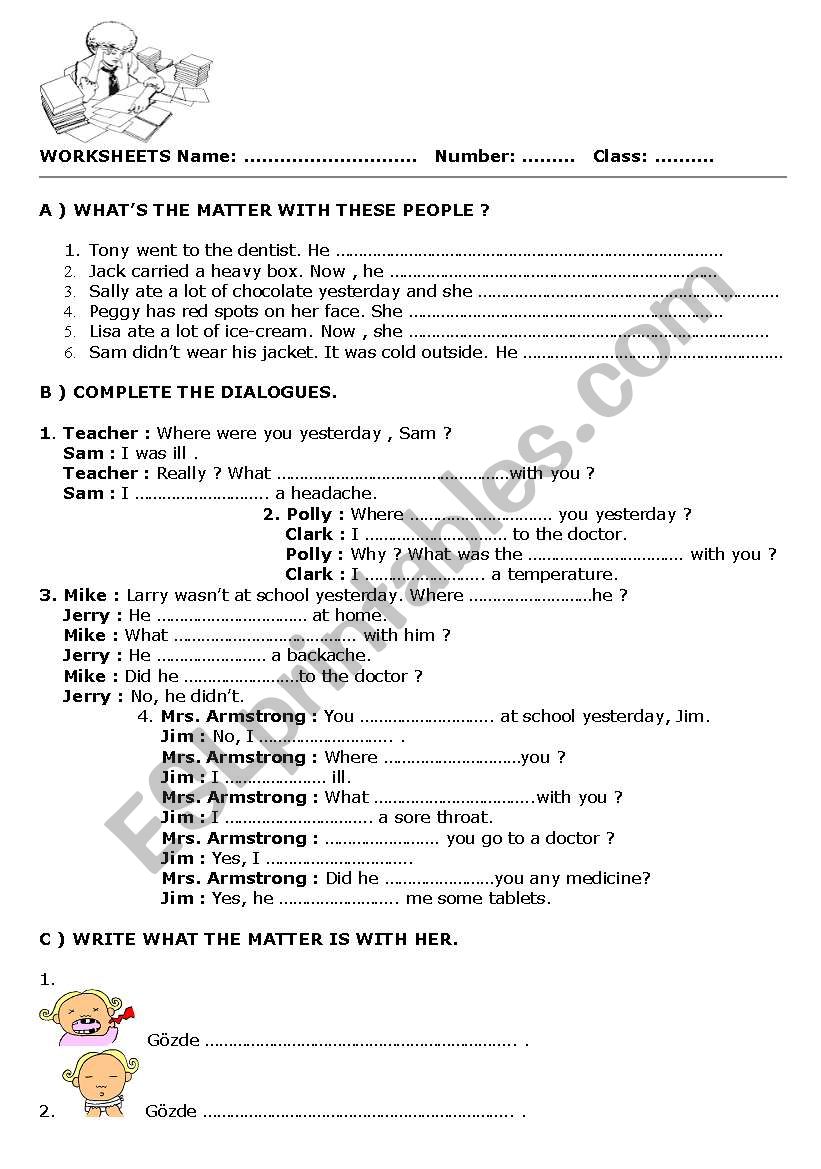 what is the matter with you? worksheet