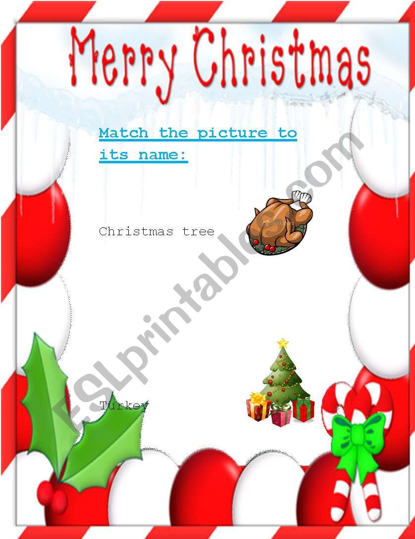 christams objects (part 2) worksheet