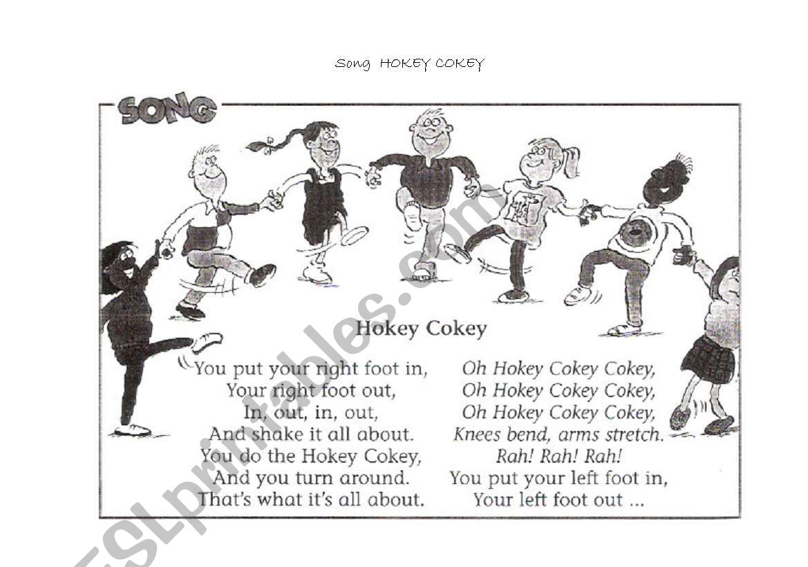 SONG HOKEY COKEY worksheet