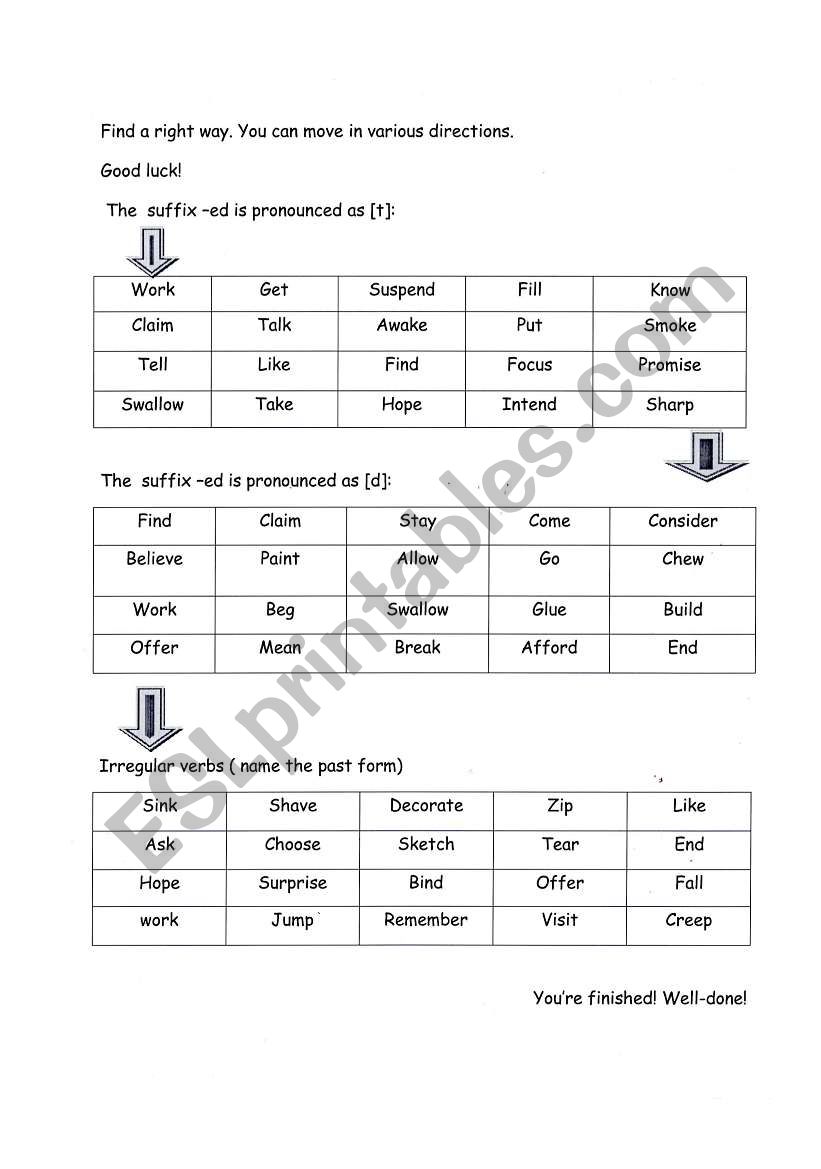 Past Simple worksheet