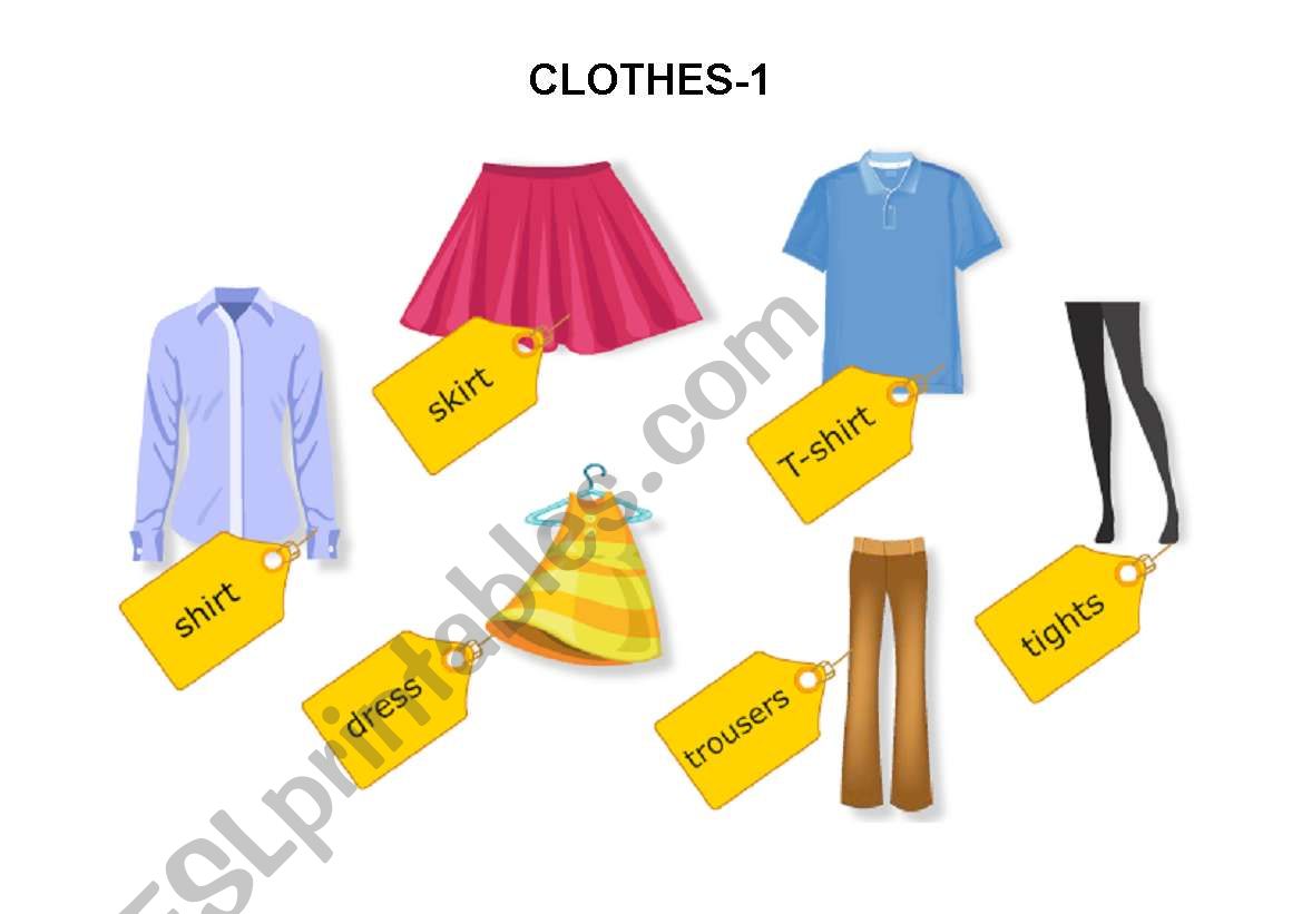 Clothes worksheet