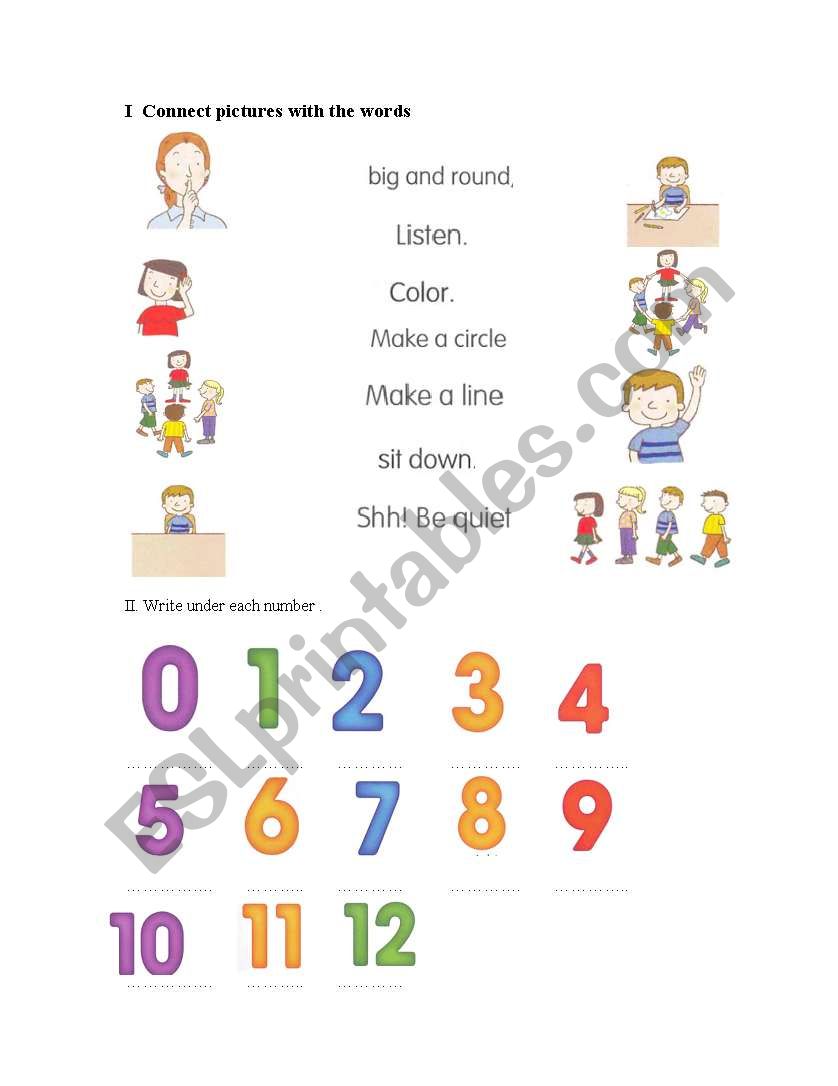 exercise for kids worksheet