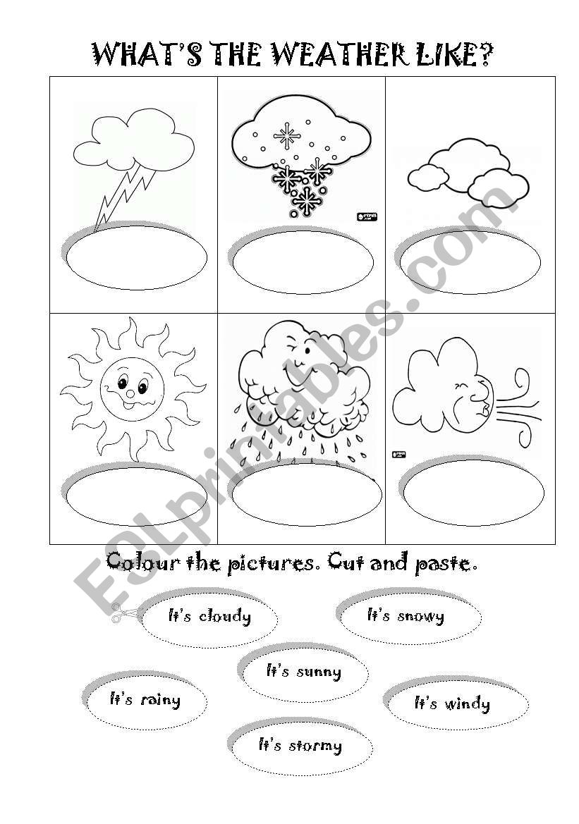 Whats the weather like? worksheet