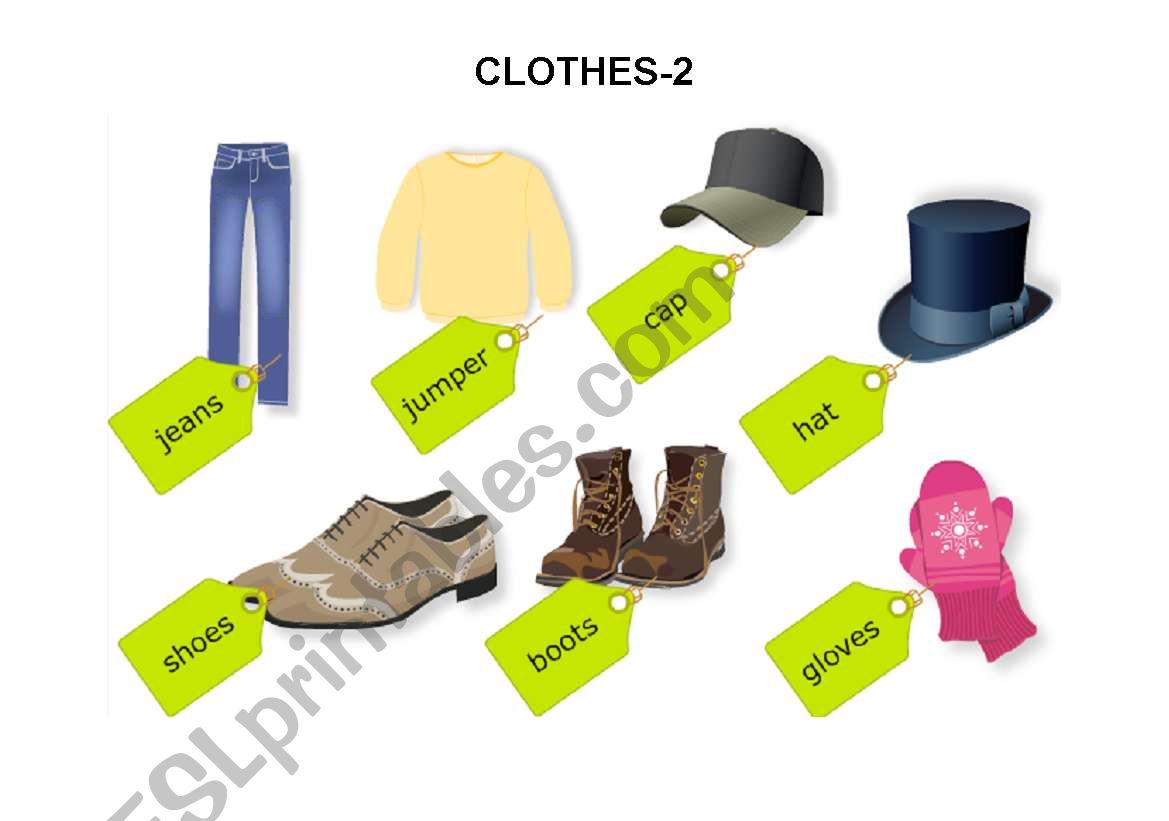 Clothes worksheet