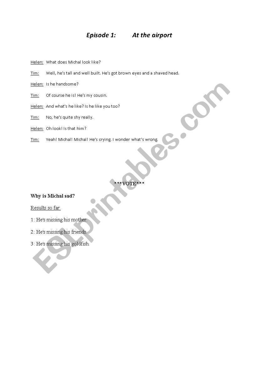 Flatmates - dialogue worksheet