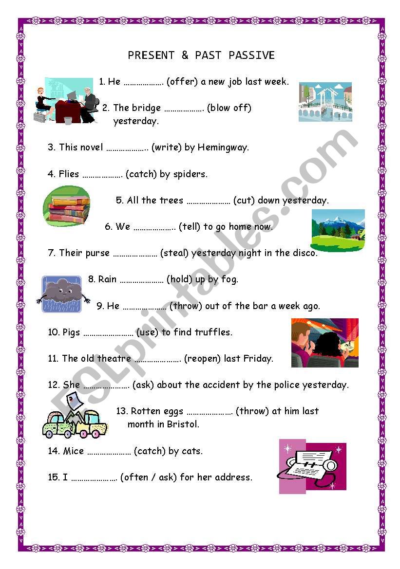 passive voice worksheet