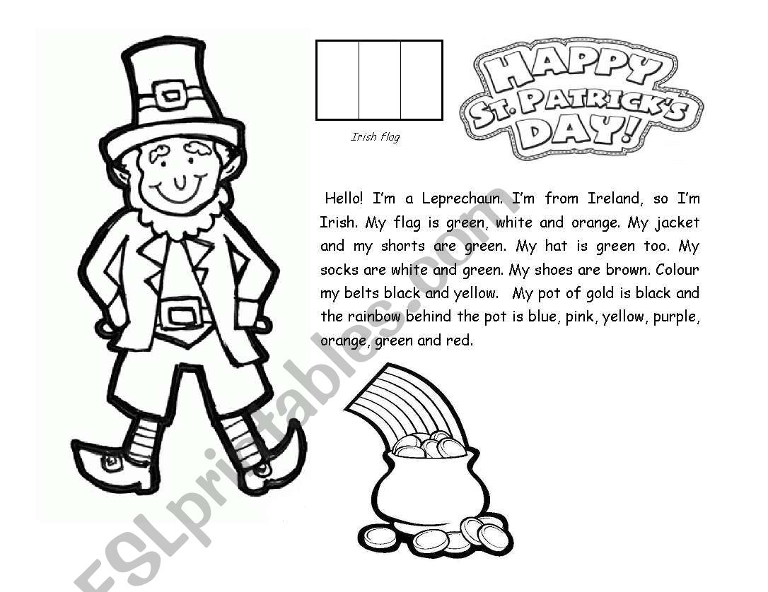 St.Patricks reading worksheet