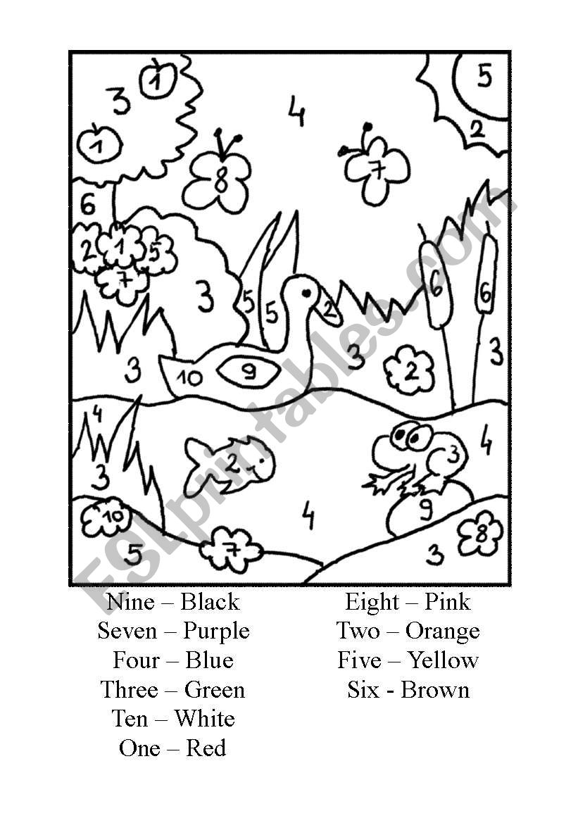 Colour worksheet