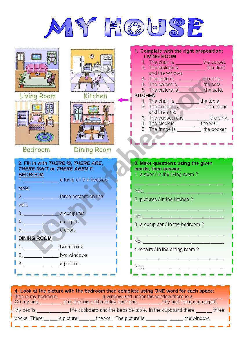 My House worksheet