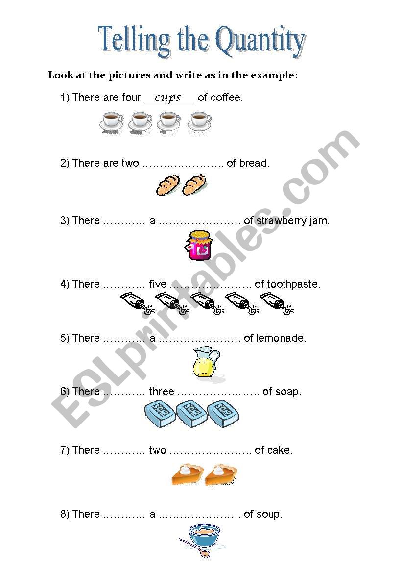 Telling the Quantity Exercises