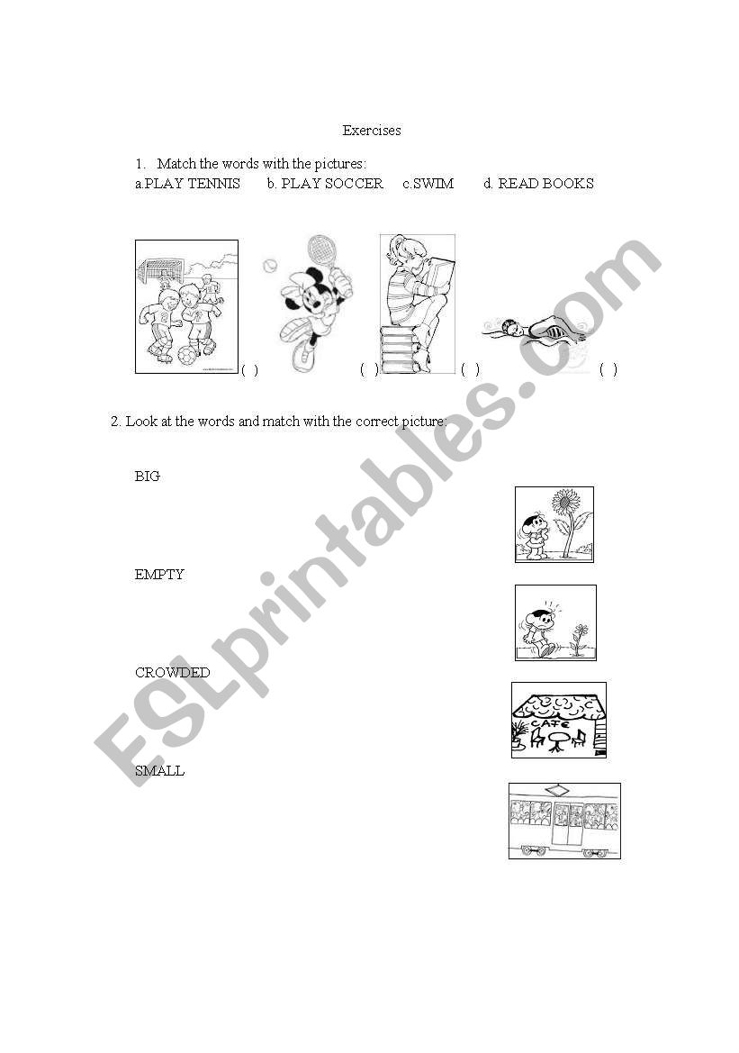 Exercises worksheet